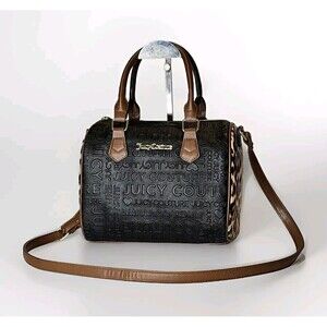 JUICY COUTURE Bag Bestsellers Fame Satchel w/ Crossbody Strap, Black Quilted NWT